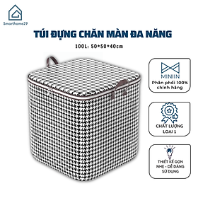 Hình ảnh Túi Đựng Chăn Màn Quần Áo Cớ Lớn 100L, Túi Đựng Đồ Đa Năng Có Thể Gấp Gọn Tiện Lợi - Hàng Loại 1 - Chính Hãng MINIIN