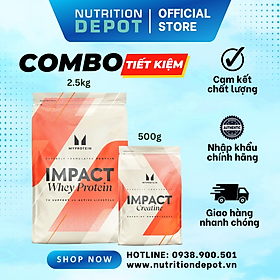 Combo Tăng cơ và Sức Mạnh 06 - Impact Whey Protein 2.5kg và Creatine 500g Myprotein - Nutrition Depot Vietnam