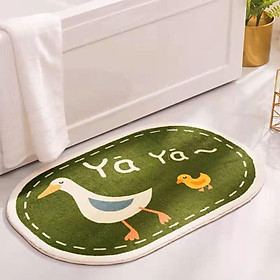 Mua Thảm lau chân  chùi chân hình thú Gu Decor Wooden Sợi lông dài cotton cao cấp trang trí nhà cửa