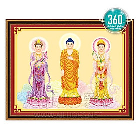 Mua Freeship 200k _ Tranh đính đá Tam Thế Phật 77213