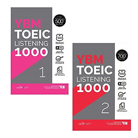 [ Thăng Long Books ] YBM TOEIC Listening 1000: Vol 1 + Vol 2 ( Bộ 2 Cuốn)