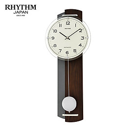 Đồng hồ treo tường Rhythm CMJ592NR06- Kt 22.8 x 58.3 x 10.0cm, 1.15kg. Vỏ gỗ, dùng PIN.