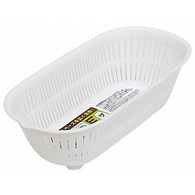 Rổ nhựa dáng dài hình ovan 1.5L đựng rửa rau củ (dưa leo, cà rốt,...) nội địa Nhật Bản