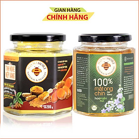 Combo Tinh nghệ nếp vàng Honimore 200g + Mật ong rừng Hoa Cao Nguyên 360g