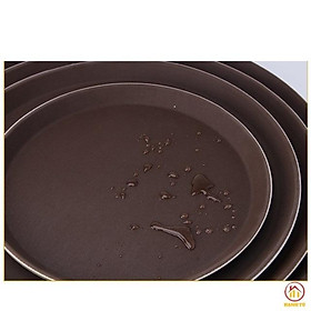 Mua Khay tròn trống trơn trượt khay bưng bê quán ba rơi không vỡ chất liệu dầy 3 cỡ