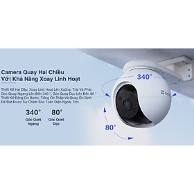 Mua Camera Wifi EZVIZ H8 Pro 3K 5MP Siêu Nét - Xoay 360 Độ Ngoài Trời  Đàm thoại 2 Chiều - Hàng Chính Hãng