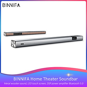 Xiaomi BINNIFA TV Soundbar Loa Bluetooth Tiếng vang Tường bằng kim loại Âm thanh bằng gỗ Màn hình cảm ứng LED