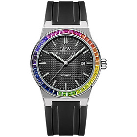 Đồng hồ nam chính hãng I&W Carnival 716G-T5 hàng mới fullbox ,Kính sapphire chống xước,Chống nước 50m,Bảo hành dài hạn,Máy cơ ( Automatic),dây cao su chống nước tuyệt đối