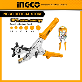 Mua Kìm bấm lổ trên chất liệu da INGCO HLHP028  tay cầm dài tiết kiệm 30% lực bấm.