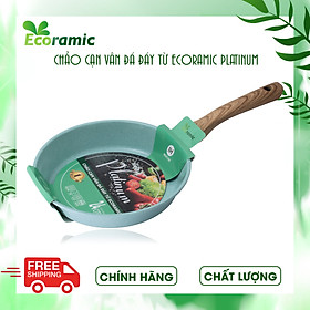 Chảo Chống Dính Ecoramic Platinum Vân Đá Đáy Từ  Chính Hãng Cao Cấp, Siêu Bền, Bảo hành sản phẩm 2 tháng