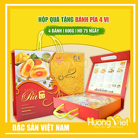 Hộp quà bánh pía 6 sao 4 vị Tân Huê Viên, bánh pía Sóc Trăng chính hãng