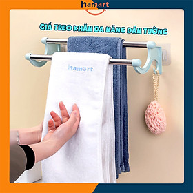 Mua Giá Treo Khăn Nhà Tắm Dán Tường 2 Thanh INOX Giá Treo Vung Nồi Móc Đồ Nhà Bếp Tiện Lợi