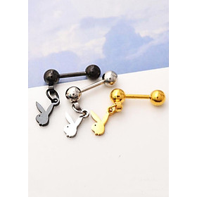 Bông tai Titan núm tròn mix hình thỏ con