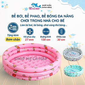 Mua Bể bơi cho bé  làm Bể bóng Bể phao đa năng 3 tầng Tặng Kèm Bơm Chân sẵn 3 màu