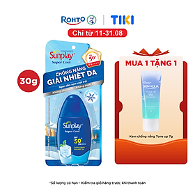 Kem chống nắng Sunplay mát lạnh giải nhiệt dạng sữa Sunplay Super Cool SPF 50, PA++++ 30g