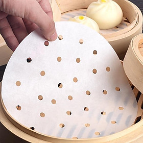 Mua Giấy Nến Đục Lỗ Size 23cm Set 100 Tờ (Loại Chuẩn)  Tròn  Chống Dính Nồi Chiên Không Dầu  Lót Xửng Hấp  Hấp Bánh Bao