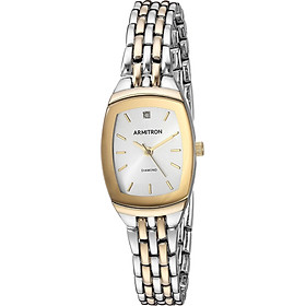 Armitron Women's 75/5195SVTT Diamond Accented Dial Two-Tone Bracelet Watch