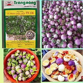 Mua 250 HẠT GIỐNG CÀ PHÁO TÍM TRANG NÔNG SIÊU QUẢ