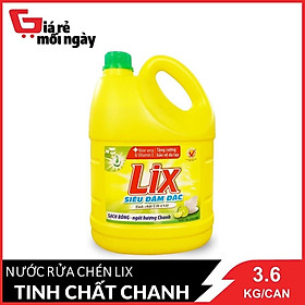 Nước Rửa Chén Lix Ngát Hương Chanh 3.6Kg Can