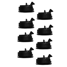 8pcs 2 Inch Round Black Plastic Flush Latch Hatch for Marine Boat RV