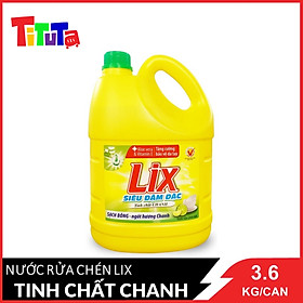 Nước Rửa Chén Lix Ngát Hương Chanh 3.6Kg/Can