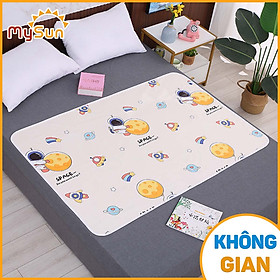 Miếng khăn lót nệm, tấm thảm chống thấm nước tiểu cỡ lớn, trải giường cho em bé, trẻ sơ sinh MySun