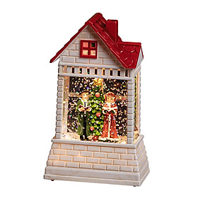 Christmas Scene Lighted House Christmas Decoration Illuminated Ornament Light up House Props for Indoor Xmas Decor