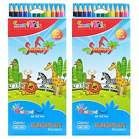 Combo 2 Hộp Bút Chì Màu 12 Màu Classic SK-101