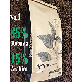 1kg cafe hạt LeeLong1 gu Mạnh chưa xay ( 85 Robusta/15 Arabica)