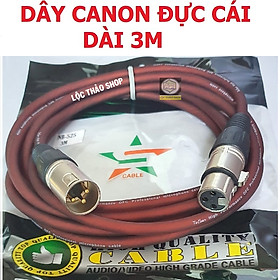 Mua Dây Canon Đực Cái dài 1M 2M 3M 5M (Dây Jack Canon  Dây tín hiệu 2 đầu Canon  Microphone Cable XLR Canon)