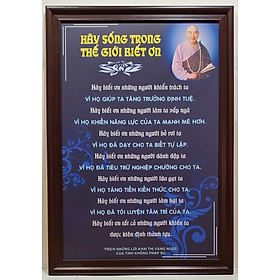 Mua Tranh chữ -Hãy sống trong thế giới biết ơn ( lời Phật dạy)