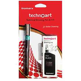Bút Vẽ Kỹ Thuật Chuyên Dụng ISOMARS Technoart Technical Drawing Pen & Pink