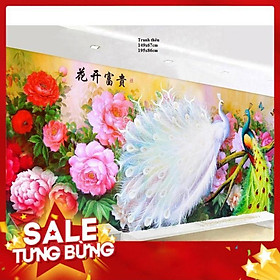 Mua Tranh thêu chữ thập chim công hn0795 195x86cm