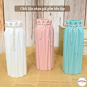 Mua Lọ Hoa Nhựa Giả Gốm Tặng Kèm dây thừng trang trí– 00688