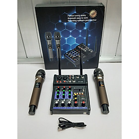 Mua Bàn trộn Mixer Yamaha G4 USB – Chuyên dùng livestream  karaoke gia đình – Có màn hình led – Kèm 2 micro không dây – Dùng được cho loa kéo  loa ô tô  dàn karaoke gia đình  livestream  thu âm - Tích hợp nguồn 5V và 48V cho micro thu âm - Hàng nhập khẩu