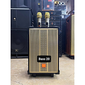 Mua Loa kéo Karaoke Bluetooth V08: Bass 20  Có 2 Micro không dây đi kèm