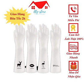 Mua Găng tay hình hươu rửa chén  bát mẫu mới- bao tay rửa bát hình hươu cao su siêu dai  siêu bền loại xịn.