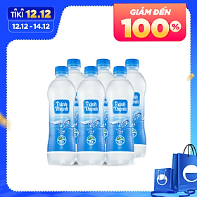 Lốc 6 chai Nước Khoáng Thiên Nhiên Có Ga Đảnh Thạnh 430ml (Đảnh Thạnh Lạt)