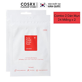 Combo 2 Miếng Dán Mụn COSRX Acne Pimple Master Patch (24 miếng x 2 gói)