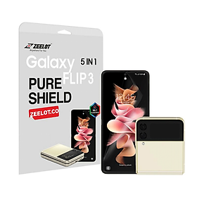 Bộ Dán Full ZEELOT 4 In 1 cho Samsung Galaxy Z Flip 3 5G - Hàng Nhập Khẩu