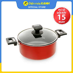 Mua Nồi nhôm chống dính nắp kính 22 cm Hommy NE002-22 - Hàng chính hãng