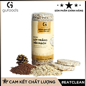 Bánh ăn kiêng, tập GYM gạo lứt GUfoods - có 3 lựa chọn yến mạch, huyết rồng, tím than (165g)