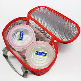 Mua Bộ đựng đồ ăn trưa gồm túi giữ nhiệt  + 2 hộp thủy tinh 450ml + hộp thủy tinh 720ml Lunch45*2-72