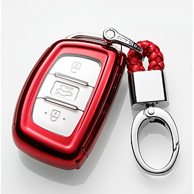 Combo ốp chìa khóa 360 độ cho xe Hyundai Grand I10, Tucson, Elantra... Silicon phủ gương kèm móc đeo INOX