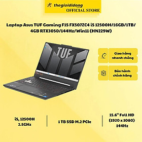 Mua Laptop Asus TUF Gaming F15 FX507ZC4 i5 12500H/16GB/1TB/4GB RTX3050/144Hz/Win11 (HN229W) - Hàng Chính Hãng