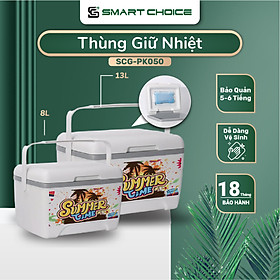 Mua Thùng Đá Giữ Lạnh Đa Năng SMARTCHOICE Kèm Hộp Đá Gel Giữ Lạnh  Thùng Đựng Đá 8L  13L Cao Cấp SCG-PK050-8L