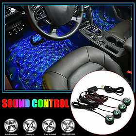 4-In-1 Auto Car LED Lamp Light Interior Footwell Neon Lamp Accessories