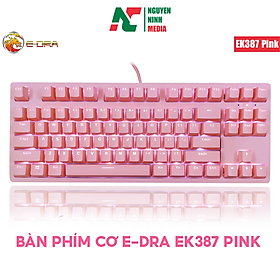 Mua Bàn Phím Cơ E-DRA EK387 Dream Pink (Màu Hồng) Huno Blue Switch - Hàng Chính Hãng