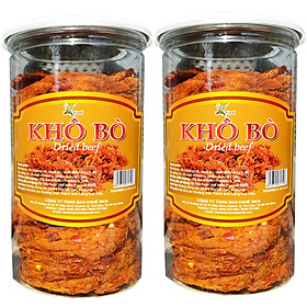 Combo 2 Hũ Thịt Khô Bò Loại Miếng Mềm Thương Hiệu SK FOOD - Mỗi Hũ 250G