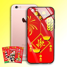 Ốp Lưng Kính Cường Lực cho điện thoại Iphone 6 Plus / 6S Plus - 03002 7969 LOC02 - Tặng kèm bao lì xì Chúc Mừng Năm Mới - Hàng Chính Hãng